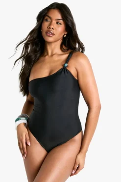 Beaded One Shoulder Swimsuit | Nasty Gal