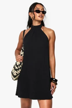 Cheesecloth Halterneck Mini Dress | Nasty Gal