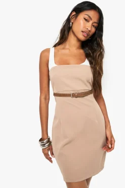 Contrast Strap Belted Mini Dress | Nasty Gal