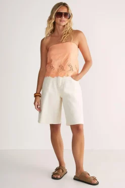 Cotton Cutwork Embroidered Bandeau Top | Nasty Gal