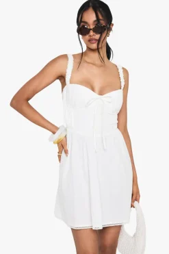 Cotton Milkmaid Mini Dress | Nasty Gal