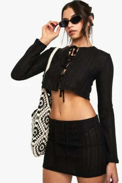 Crochet Mini Skirt With Built in Knickers | Nasty Gal