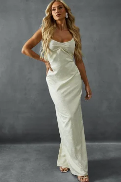 Hotfix Diamante Satin MeshBustStrappyMaxi Dress | Nasty Gal