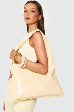 Leather Look Slouchy Tote Bag | Nasty Gal
