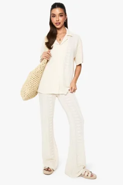 Mix and Match Crochet Textured Patterned Trouser | Nasty Gal