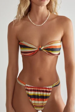 Ombre Stripe Bandeau Bikini | Nasty Gal
