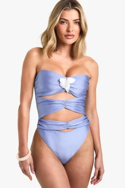 Orchid Applique Cutout Swimsuit | Nasty Gal