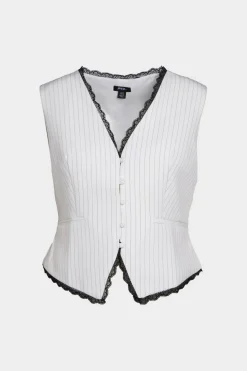 Plus Tailored Lace Hem Waistcoat | Nasty Gal