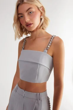 Premium Tailored Chain Strap Top | Nasty Gal