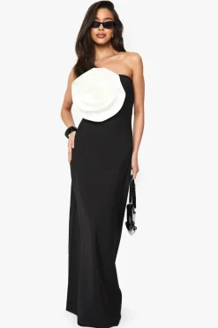 Rose Detail Bandeau Maxi Dress | Nasty Gal