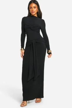 Ruched Twist Detail Maxi Dress | Nasty Gal