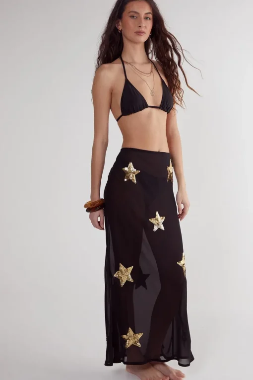 Star Embellished Midi Beach Skirt | Nasty Gal