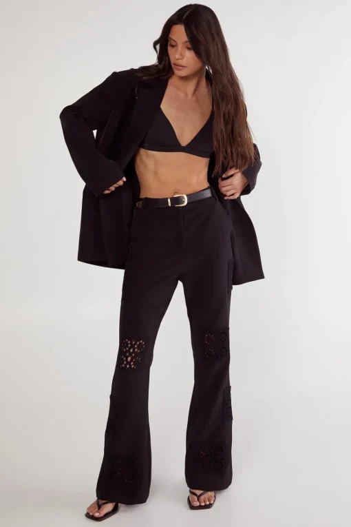 Tailored Crochet Insert Pant | Nasty Gal