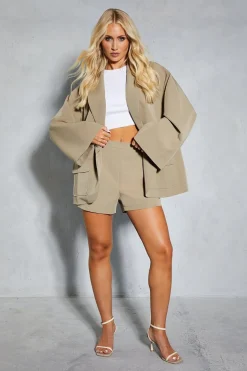 Tailored High Waist Pleat Detail Shorts | Nasty Gal