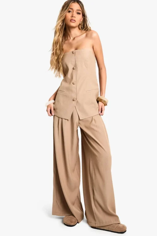 Tailored Pleated Wide Leg Trousers | Nasty Gal