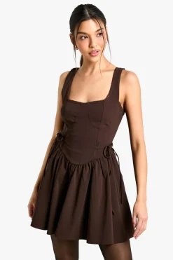 Tie Waist Skater Mini Dress | Nasty Gal
